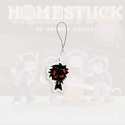 Cute Acrylic Homestuck Mobile Phone Charms Dave Strider John Egbert Karkat Small Pendant Phone Chain Keychain Fans Friends Gifts