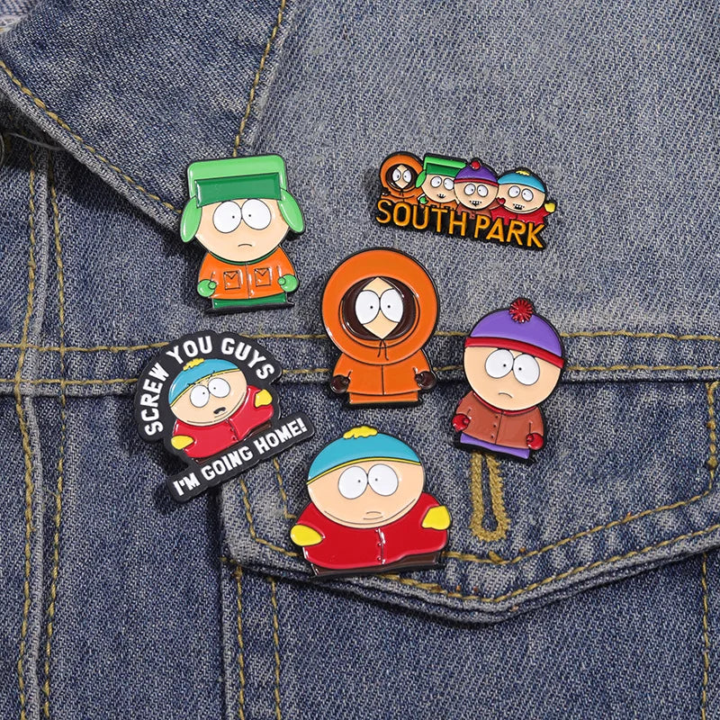 Cute Character Enamel Pins Custom Screw You Cuys Brooches Lapel Badges Funny Jewelry Gift for Friends