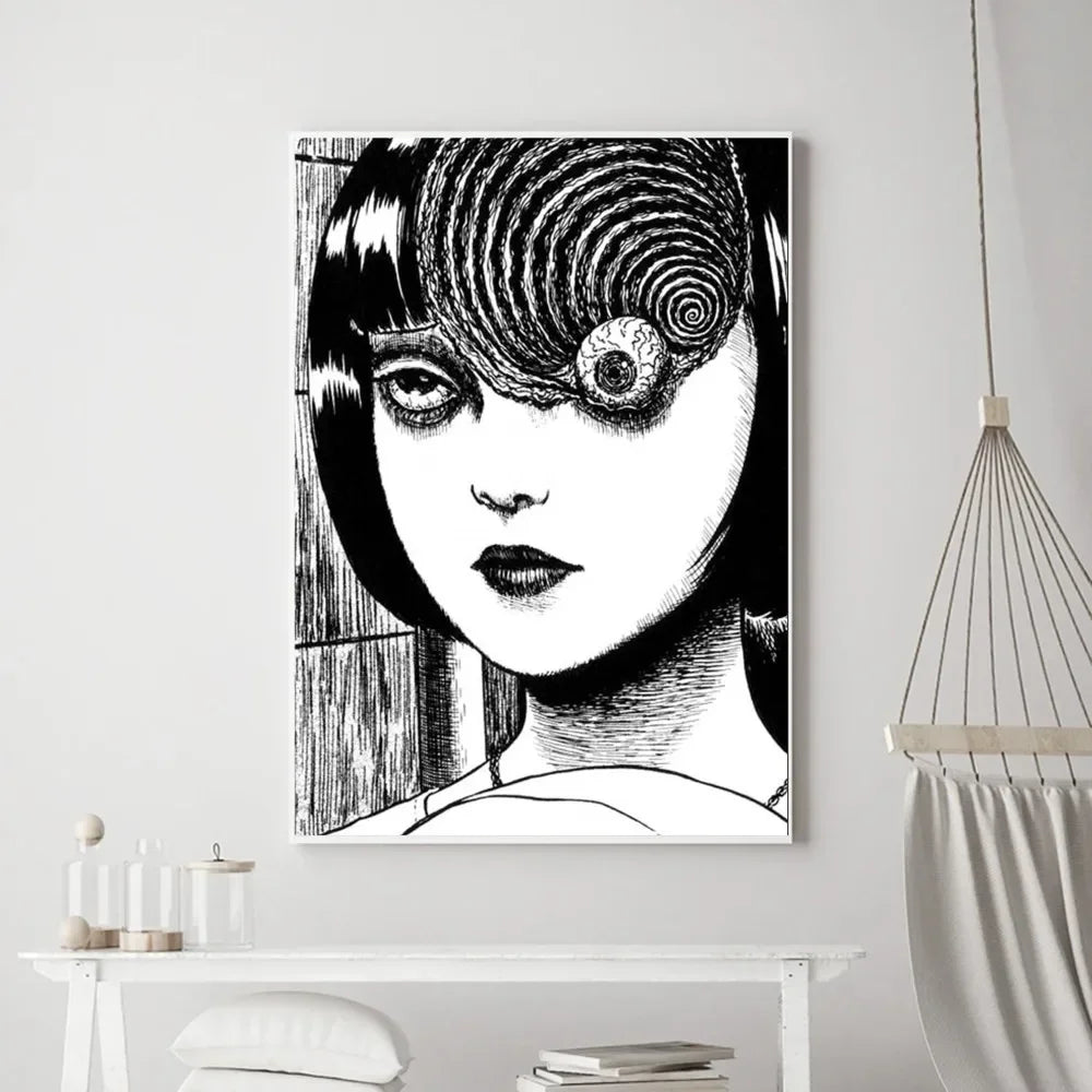 Junji Ito Horror Canvas Poster