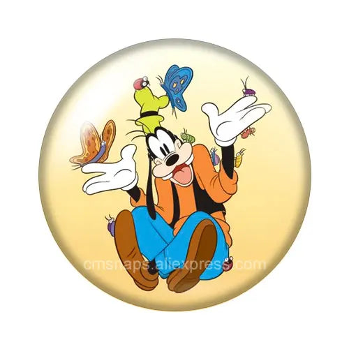 Pluto Goofy Dogs Glass Cabochon