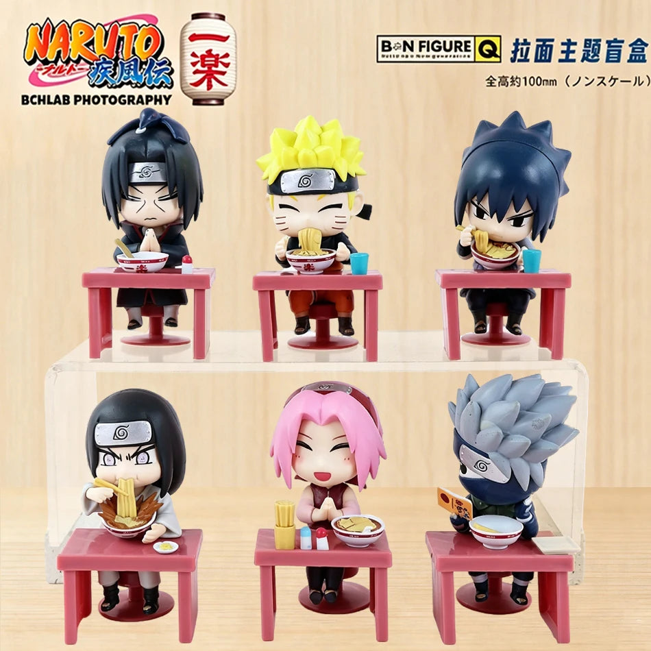 Anime New In Stock  Naruto Breeze Ramen Lamian Noodles Theme Blind Box Handmade Ornament Gift Naruto Sasuke Model Toys