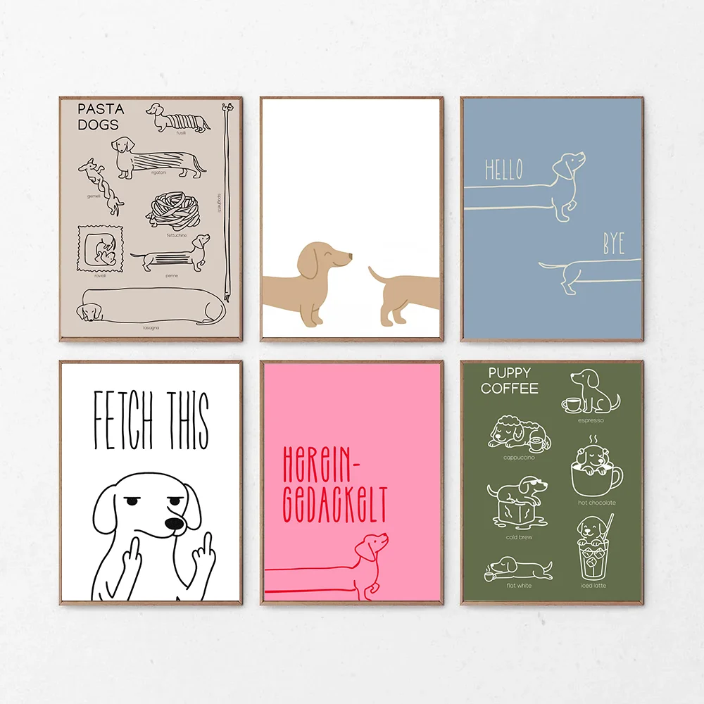 Dachshund Minimalist Wall Art