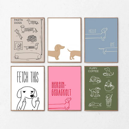 Dachshund Minimalist Wall Art