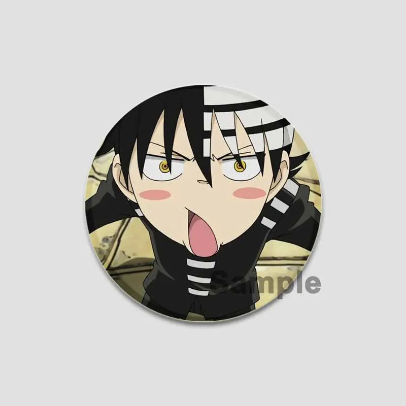 58/44/32mm Anime Soul Eater Round Pins Cartoon Badges