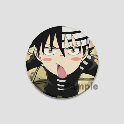 58/44/32mm Anime Soul Eater Round Pins Cartoon Badges