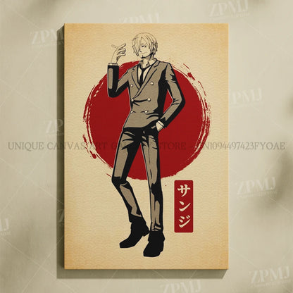 One Piece Monkey D. Luffy Canvas Poster