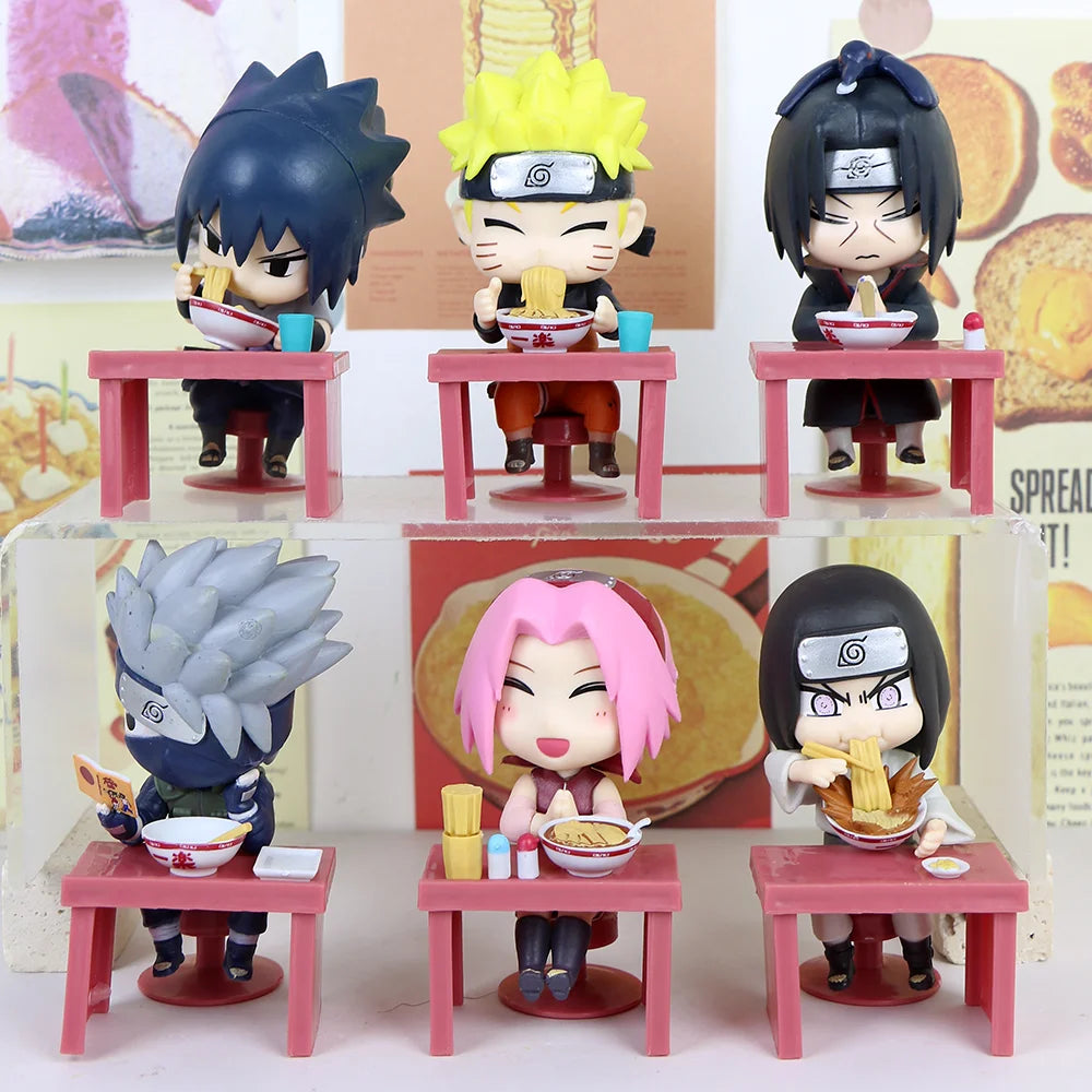 In Stock Naruto Shippuden Ramen Theme Series Blind Box - Chibi Mini PVC Anime Figures - Mystery Sasuke Uchiha & Naruto Toy Gifts
