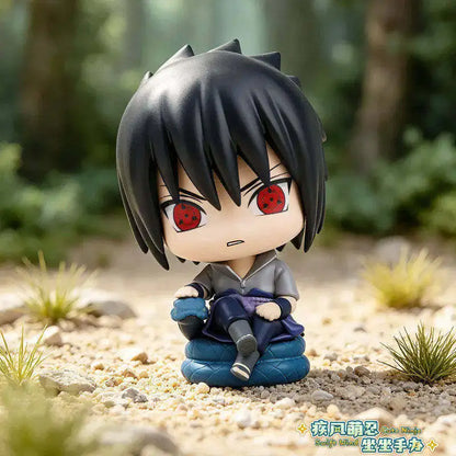 Eaki Naruto Shippuden Itachi Uchiha Sitting Chibi Figure Blind Box Magnetic Mask Collectible Anime Figurine Desk Decoration Gift