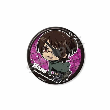 Attack on Titan Lapel Pins Creative Round Brooch Eren Yeager Levi Mikasa Cartoon Badge Pin Hat Clothes Accessories Jewelry Gift