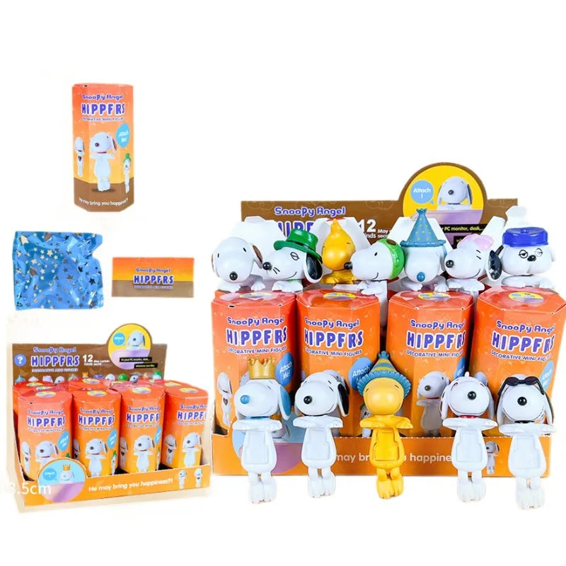 New Hipper Angel Snoopy Blind Box Computer Mobile Phone Decoration Ornament Kawaii Mini Figure Anime Model  Birthday Gift