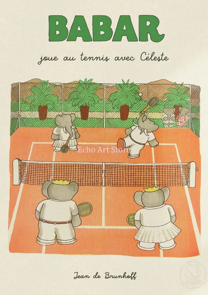 Babar Family Car Canvas Poster