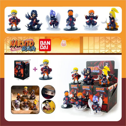 In Stock Blind Box, Bandai Naruto Shippuden Akatsuki Series Anime Figure Peripheral, Naruto Trendy Doll, Creative Desktop Orname