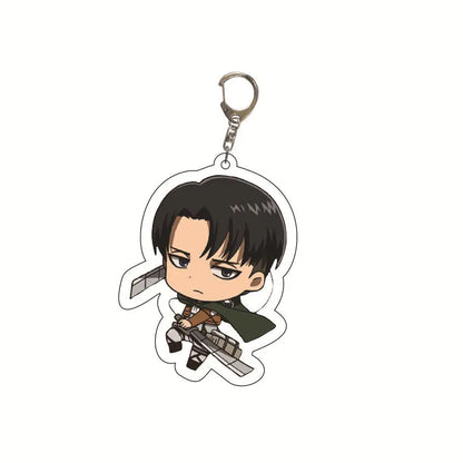 Attack On Titan Keychain Acrylic Keychain Custom Logo Print Backpack Creative Pendant Wholesale Stock Available