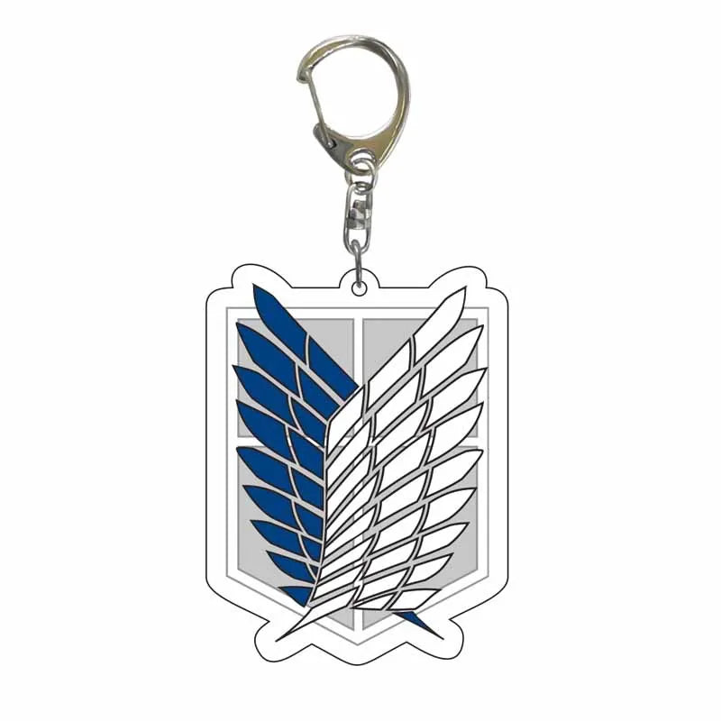 Attack On Titan Anime Peripheral Acrylic Figure Display Keychain Pendant Eren Mikasa Levi Creative Decorative Gift Accessories