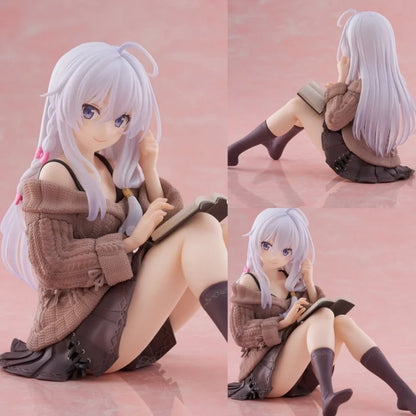 1pc Devil's Journey Sweater Elaine Hand made Cartoon anime Beautiful Girl Chassis Desktop Decoration Model Gift