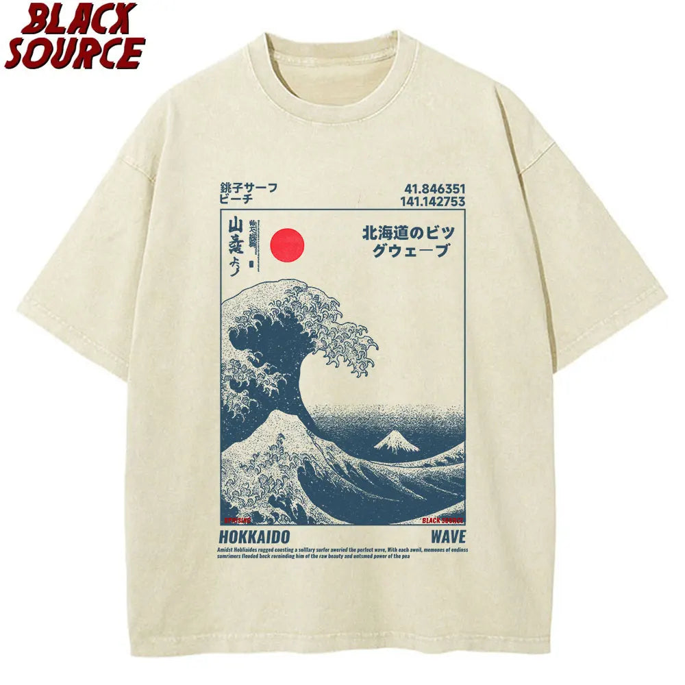 Hokkaido Wave Vintage T-Shirt