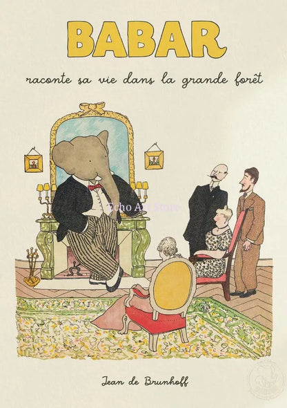 Babar Family Car Canvas Poster