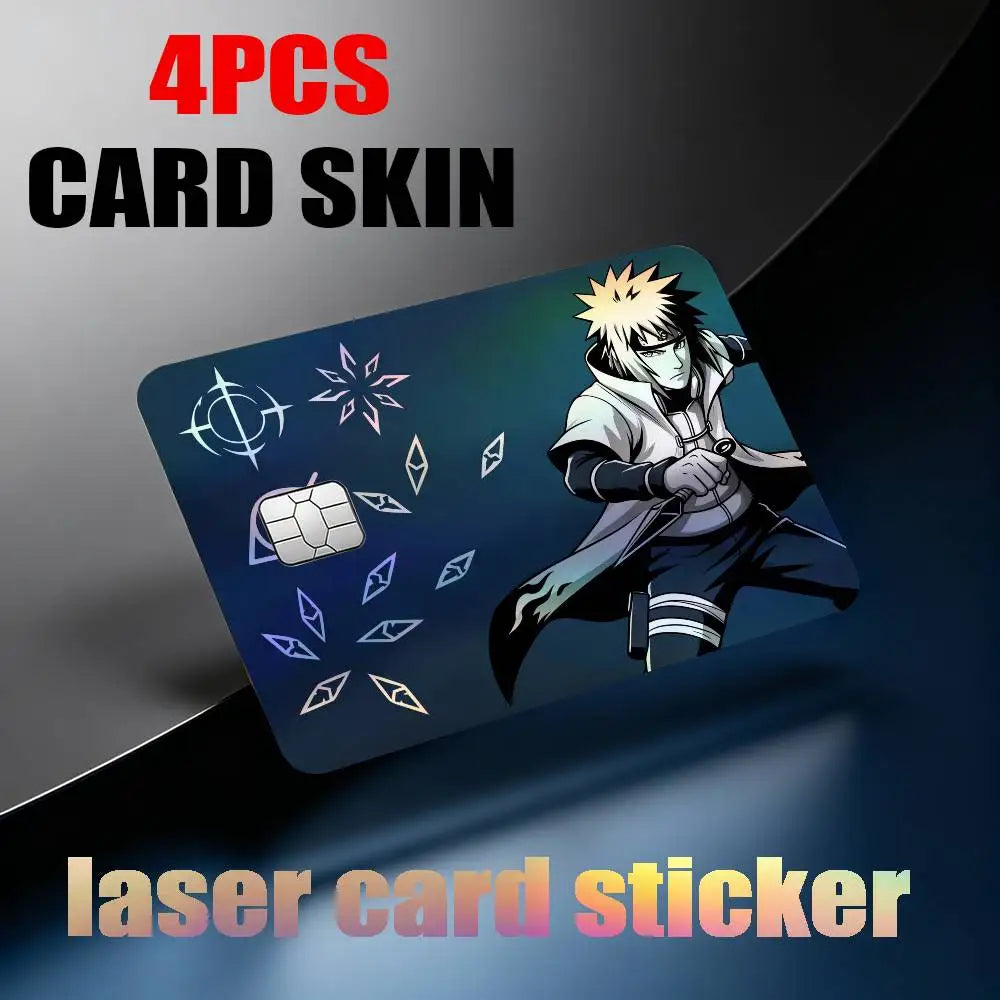 poster Uzumaki Naruto Uchiha Sasuke Sakura Kakashi itachi Laser Reflective Card Skin Sticker For Debit Credit Card