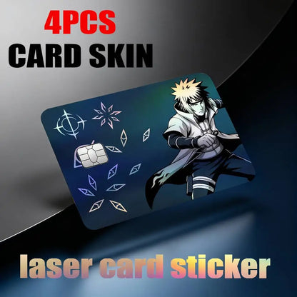 poster Uzumaki Naruto Uchiha Sasuke Sakura Kakashi itachi Laser Reflective Card Skin Sticker For Debit Credit Card