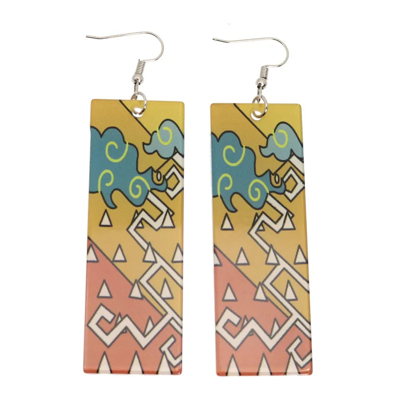 Demon Slayer Tanjiro Hanafuda Earrings