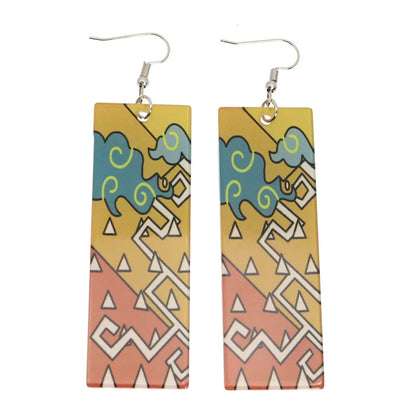 Demon Slayer Tanjiro Hanafuda Earrings