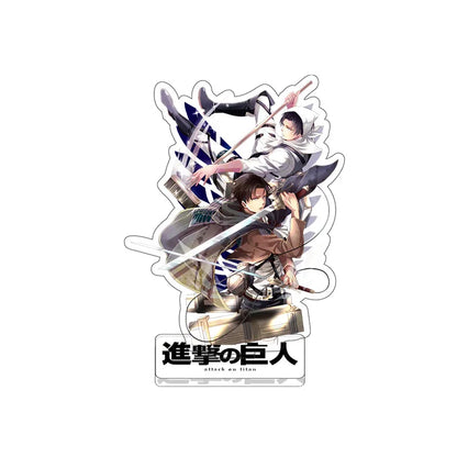 Gift Eren Levi Mikasa Attack on Titan Acrylic Transparent Standee Desk Decoration Anime Collectible Figure Display Ornament
