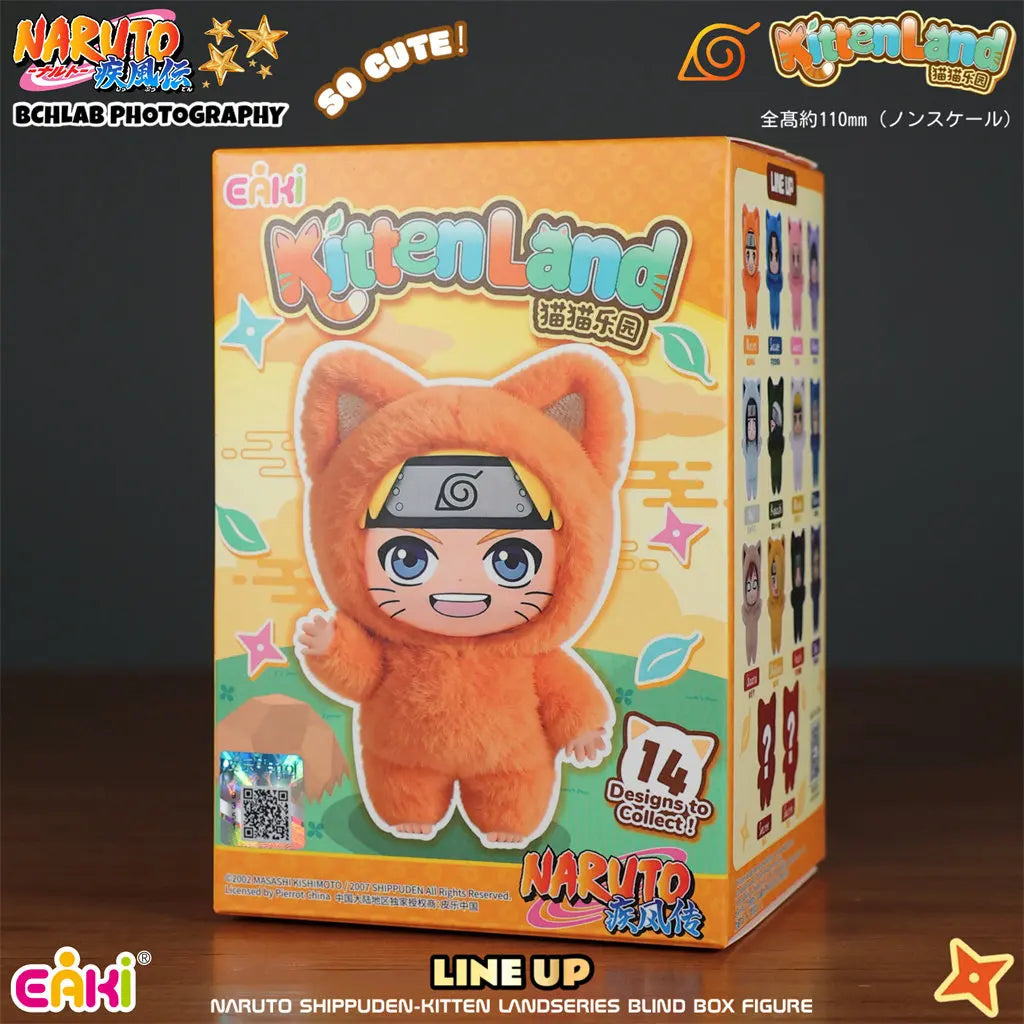 Brand New In Stock Genuine EAKI Naruto Shippuden KittenLand Vinyl Series Third Blind Box Plush Figurine Model Toys Holiday Gifts