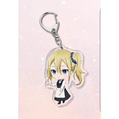 Shirogane Kei Kaguya Shinomiya Fujiwara Chika Popular Anime Peripheral Acrylic Keychain Backpack Pendant Campus Creative Gift