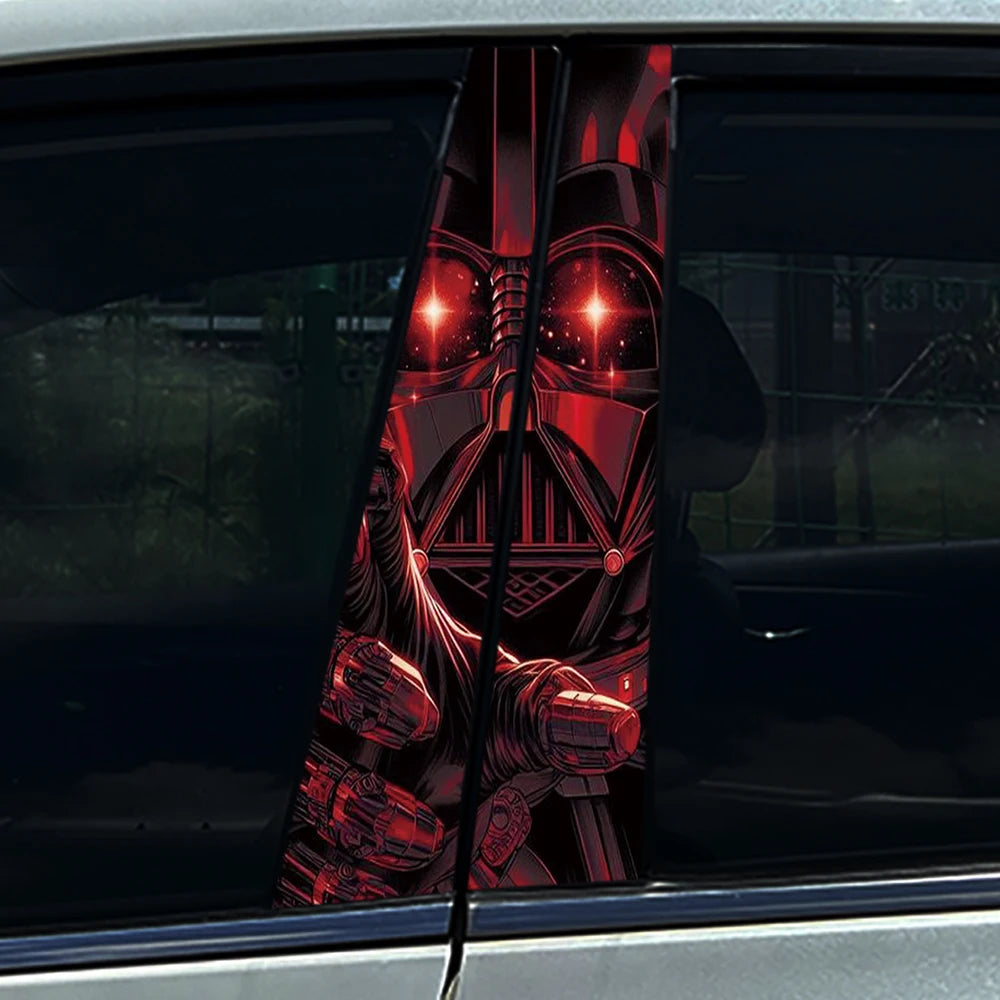 Graffiti Anime Mandalorian Yoda Car B Pillar Sticker