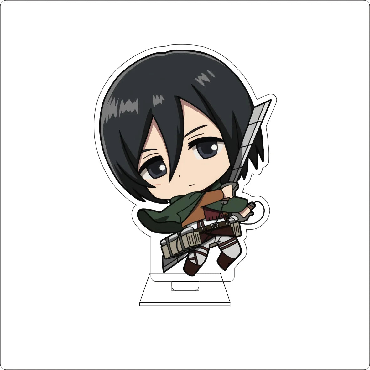 10CM Anime Attack on Titan Cosplay Cute Acrylic Figure Stand Plate Armin Arlert Mikasa·Ackerman Eren Jaeger Ornaments Gifts
