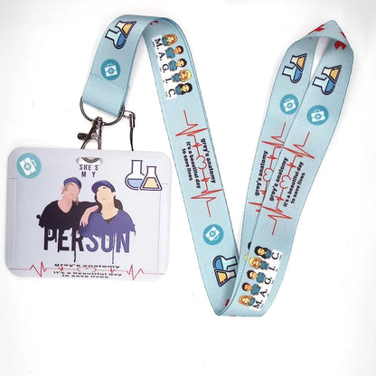 100 Styles Anatomy Credential Holder Keychains Neck Lanyard Pass Card Anime Credit Card Holder Keychain Straps Wholesale