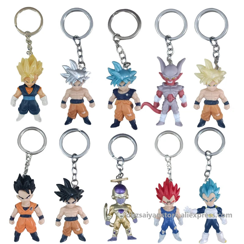 Dragon Ball Figures Blind Box Toy Super Saiyan Goku Vegeta Keychain Anime PVC Collection Model Toys For Gifts