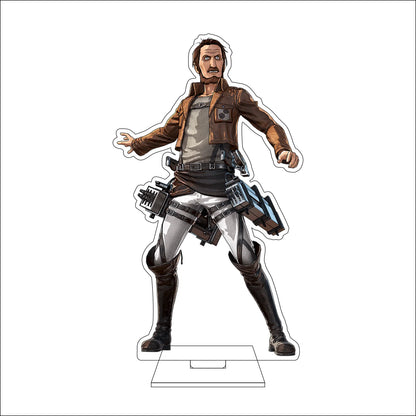 16CM Anime Attack on Titan Cosplay Acrylic Figure Stand Plate Eldo Gin Floch Forster Ornaments Gifts