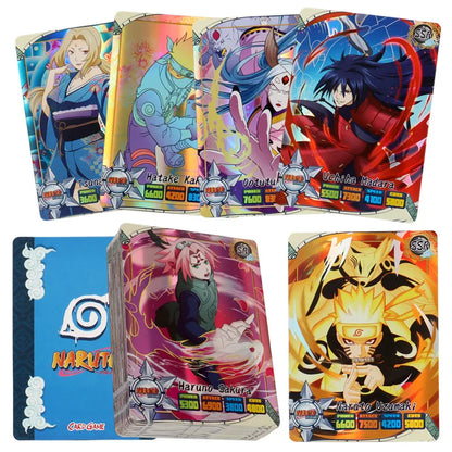 50Pcs Anime Naruto Collection Cards Naruto Uchiha Sasuke Hatake Kakashi Rare SR SSR UR Collection Cards Children Toy Gift