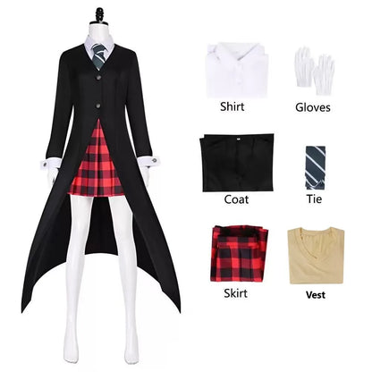 Maka Albarn Cosplay Anime Soul Eater Costume Adult Women Skirt Gloves