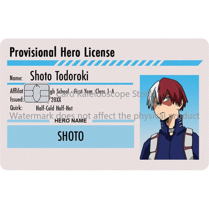 My Hero Academia Student ID Card Sticker