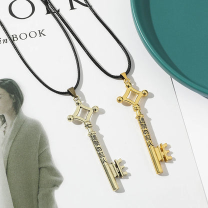 Anime Attack on Titan Necklace Vintage Punk Key Modeling Pendant Cosplay Jewelry Accessories Creative Gifts for Women Men