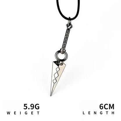 Hot Anime Konoha Necklace Akatsuki Red Cloud Pendant Uzumaki Anime Accessories Keychain Cosplay Akatsuki Itachi Cartoon Jewelry
