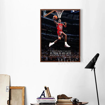 Basketball MJ Slam Dunk Poster