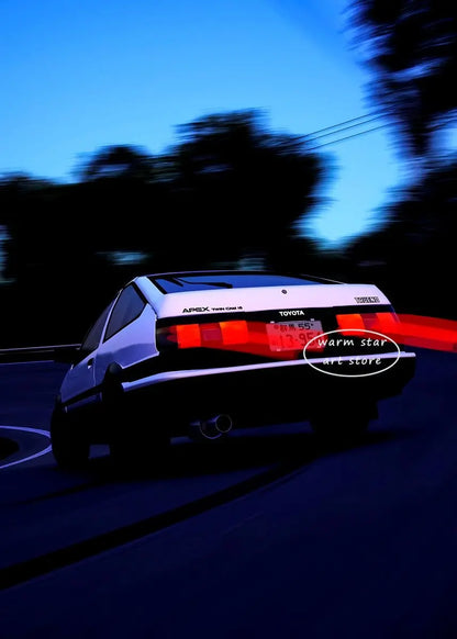 Initial D Takumi Canvas Poster