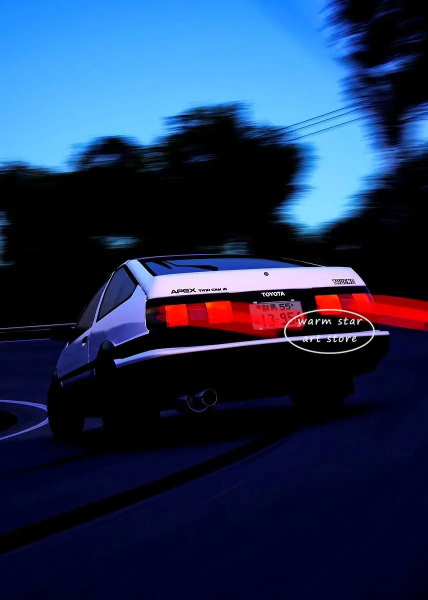 Initial D Takumi Canvas Poster