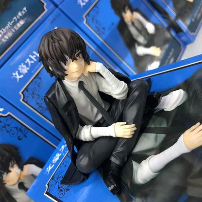 Japan Anime Figures BSD Figurine Dazai Osamu Nakahara Chuuya Noodles Press Action Figure PVC Model Collection Toy Christmas Gift