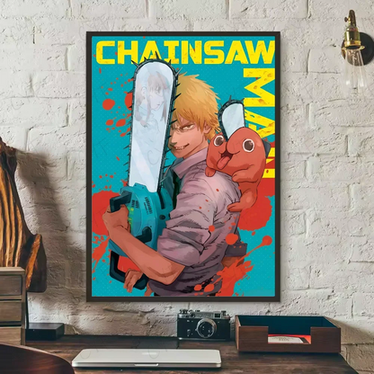 Chainsaw Man Poster Canvas Art