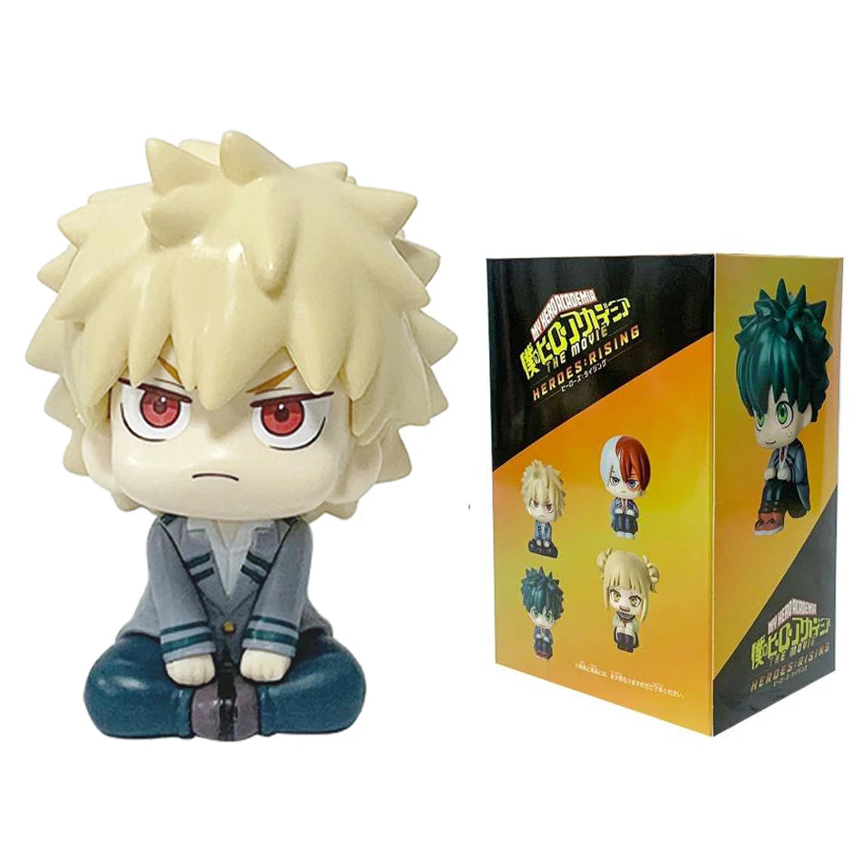 Q-version Anime Figure  Pvc Bakugou Katsuki Midoriya Izuku Todoroki Shoto Action Figures Anime Gift Collection Series Model Toy