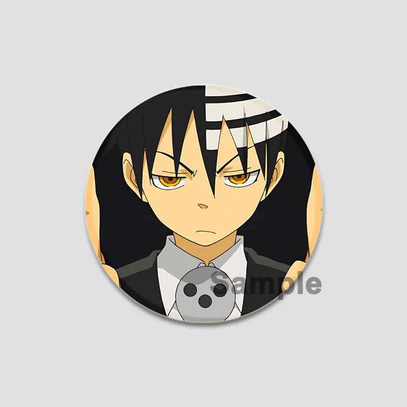 58/44/32mm Anime Soul Eater Round Pins Cartoon Badges