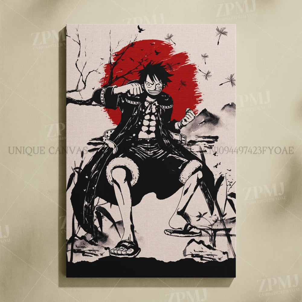 One Piece Monkey D. Luffy Canvas Poster