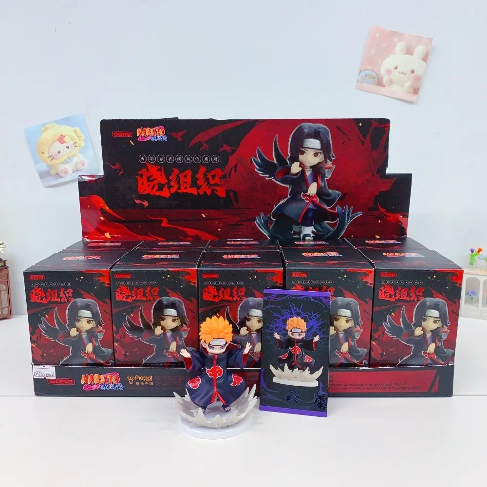 2026 new anime mini humanoid doll Naruto Xiao assembled blind box PVC character surprise mysterious box model ornaments toy gift