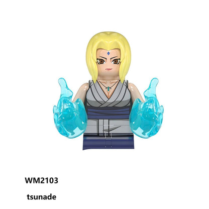 Naruto Sasuke Itachi Kakashi Jiraiya Tsunade Obito Indora Uchiha Anime Mini Man Blocks Figure WM6155 WM6154 WM6153 Collectible