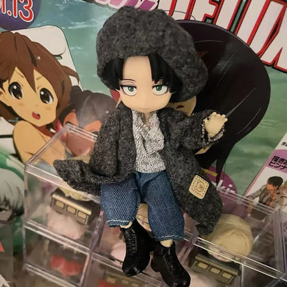 Attack On Titan Levi Ackerman Bjd Ob11 Doll Anime Action Figure Kawaii Model Toy Girls Collectible Ornaments Kids Christmas Gift