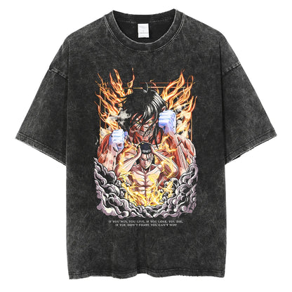 Harajuku Anime Attack on Titan Levi Ackerman Print Tee